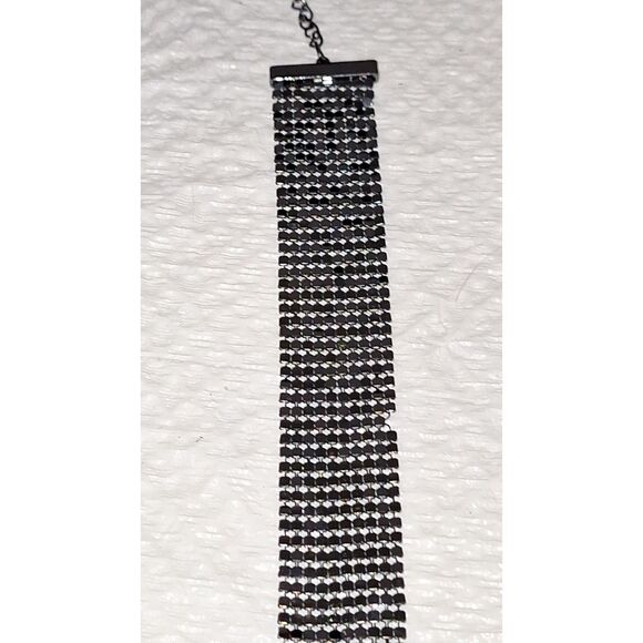 A Mesh Bracelet Gunmetal Gray Chainmail Steampunk Whimsigoth Medievel As-Is - Picture 7 of 10